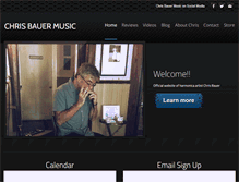 Tablet Screenshot of chrisbauermusic.com